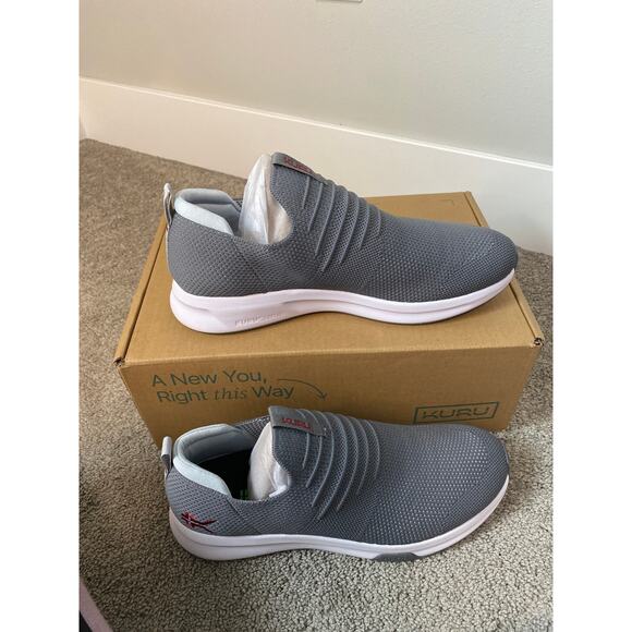 New Atom Slip On Sneakers Cloud Gray Red Men\'s Size 11.5 main image 3